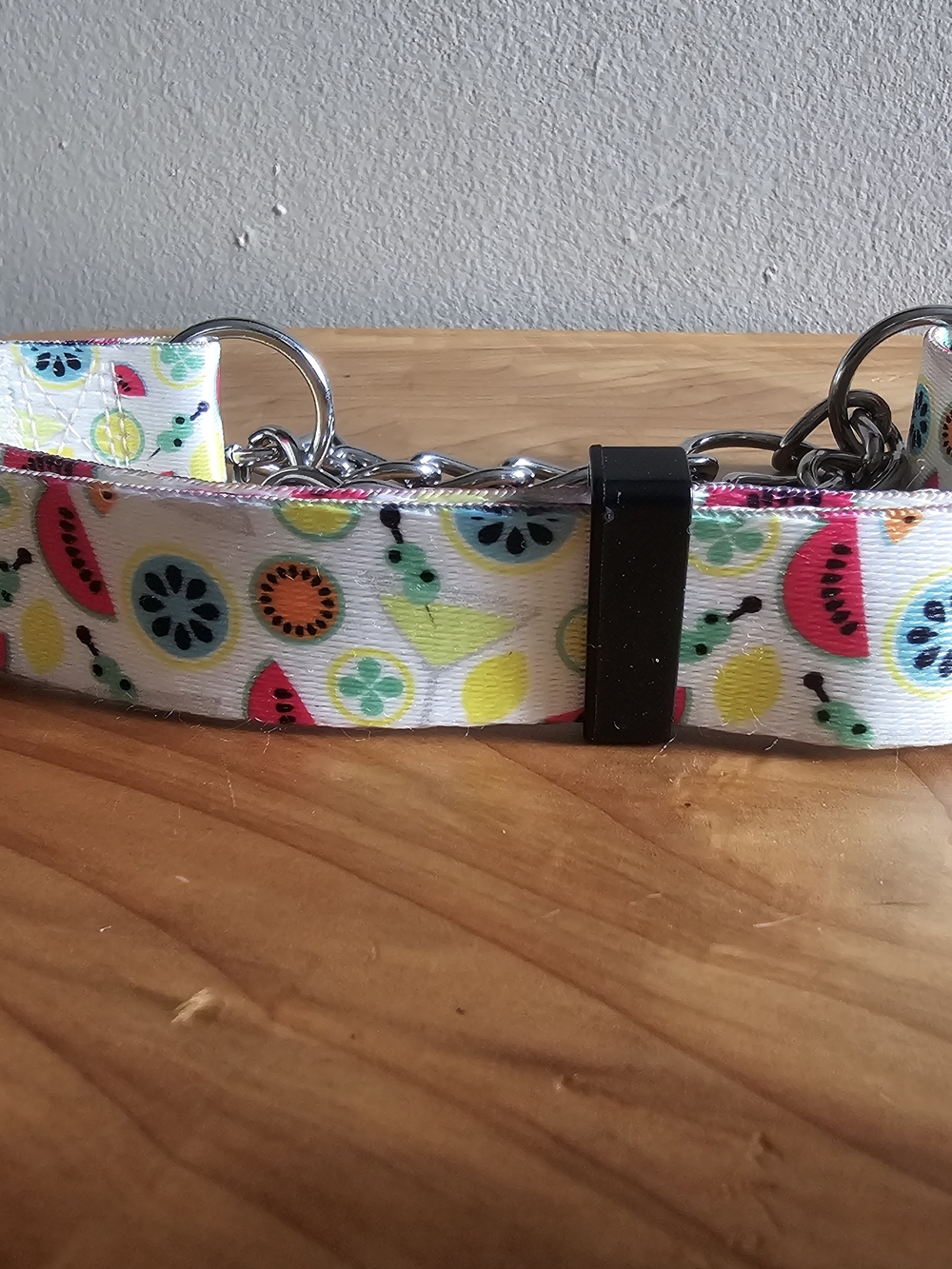Colorful Fruit Print Martingale Dog Collar - Picture 2 of 5